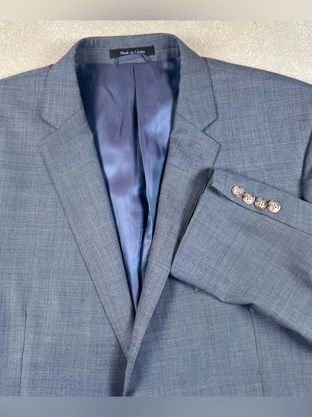 Lauren Ralph Lauren Sport Coat Blazer Slim Fit Blue 2 Button 100% Wool Men's 48R